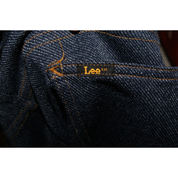 VTG 70s Lee Denim Jeans Polyester Pants Union USA Made 34x27 Talon Zipper - Picture 5 of 12
